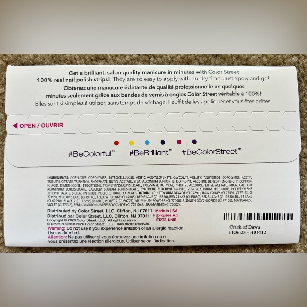 Unopened Color Street nail strips Crack of Dawn - Picture 3 of 3